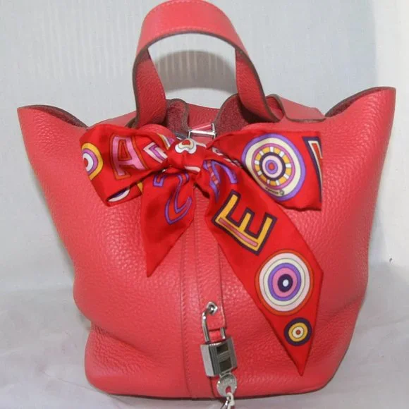 HERMES PICOTIN LOCK MM CLEMENCE PALLADIUM HW RETAIL $3,325 + tax-100% AUTHENTIC - Picture 4 of 16